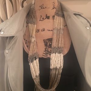 Long boho beaded necklace